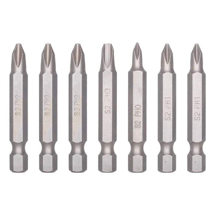 Juego de 7 puntas Phillips combinadas largo 50 mm 7PDPHCOMB50 Bellota