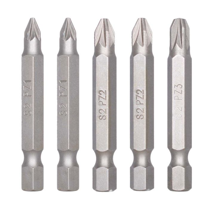 Juego de 5 Puntas Pozidriv largo 50 mm 7PDPOZI50 Bellota