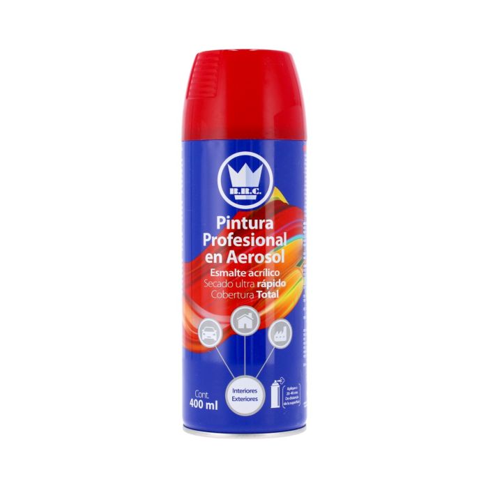 Pintura en aerosol Metálico rojo para altas temperaturas 400 ml CPA028 Corona