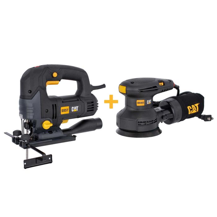 Combo Sierra caladora DX57U + Lijadora orbital 5" DX461U CAT