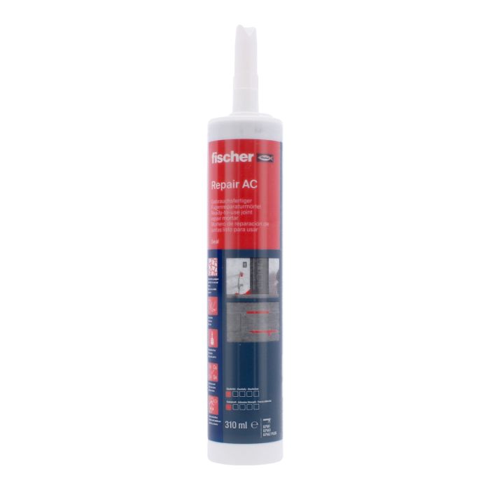Mortero reparador de juntas Repair AC cemento gris 310 ml Fischer