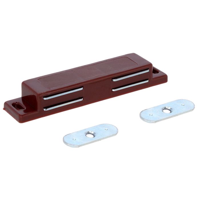 Resbalón con imán doble 96 mm café FH