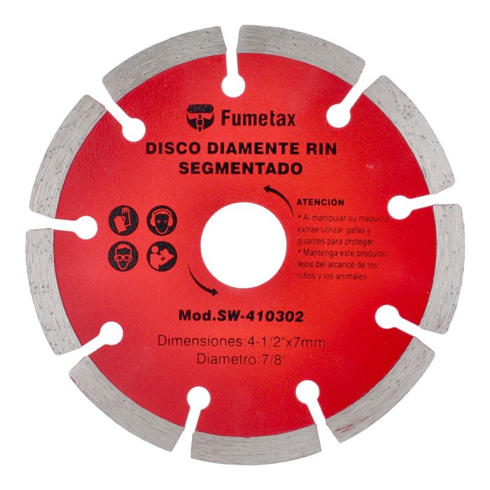 Disco de diamante segmentado 4-1/2" SW-410302 Fumetax