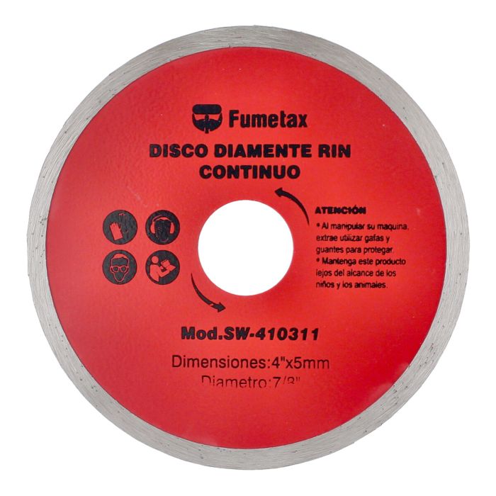 Disco de diamante liso 4" SW-410311 Fumetax