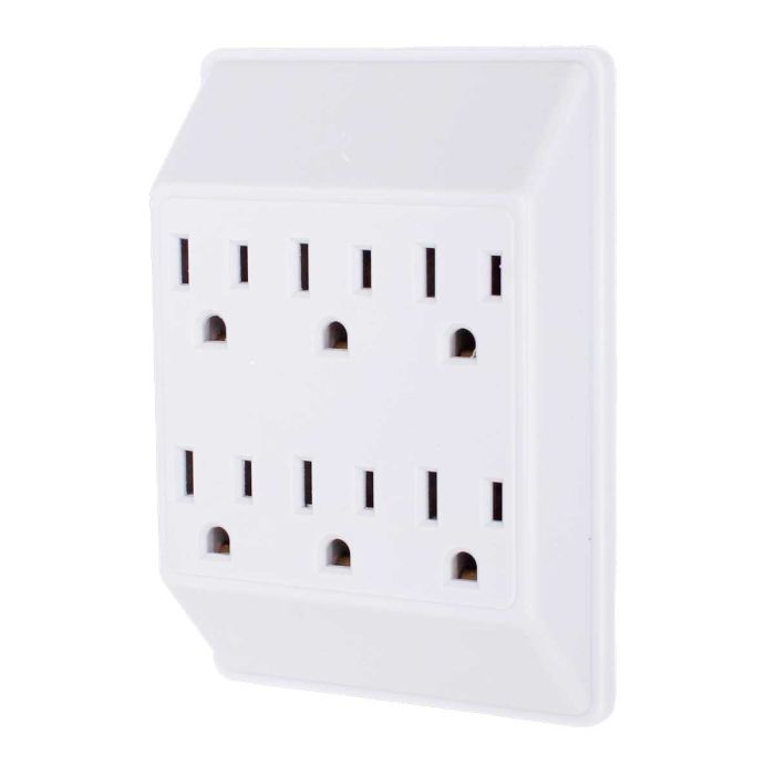 Multicontacto de pared 6 contactos FU0177 Fulgore