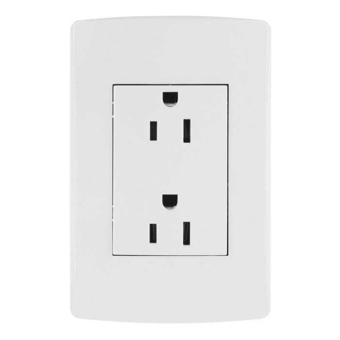 Placa con doble contacto aterrizado Habitat FU1466 Fulgore