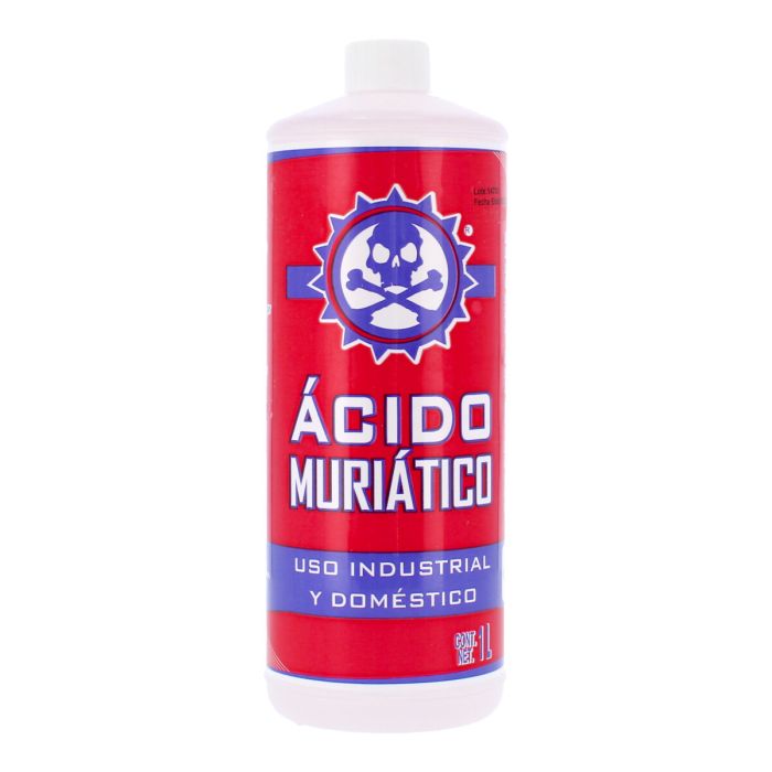 Ácido muriático industrial y domestico al 15% 1 litro FRU y VEU