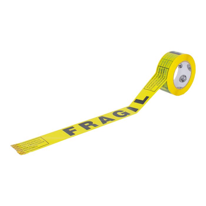 Cinta para empacar amarillo "FRAGIL" de 48 mm X 135 metros C21104 Bear Force