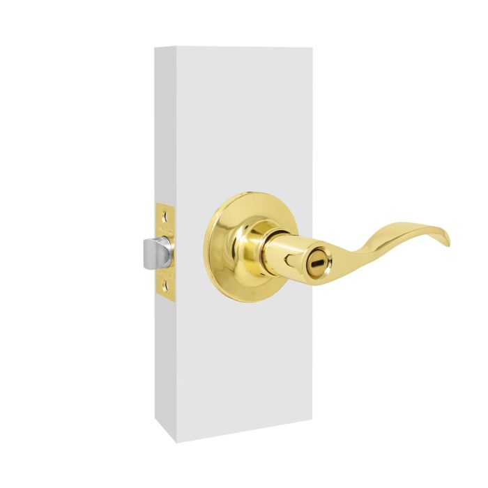 Cerradura curva para baño latón brillante 9-0444-33 Soprano