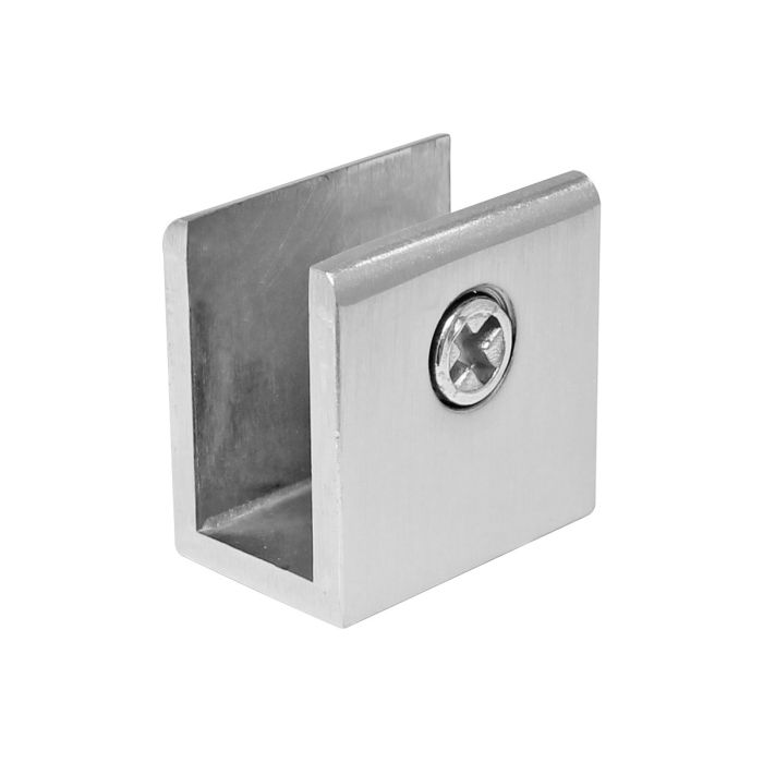 Clip para entrepaño o vidrio fijo niquel satinado K239L-S Axcent