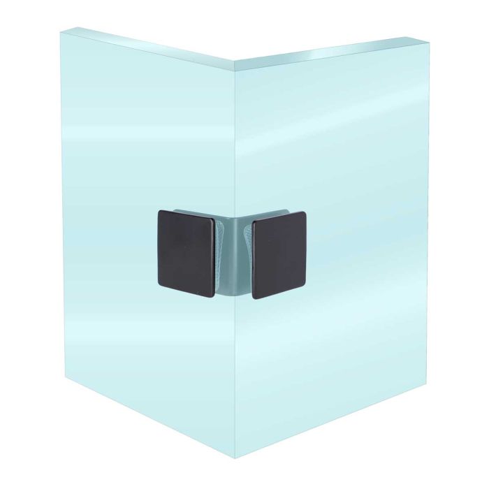 Clip vidrio-vidrio a 90° negro mate K-508N Axcent