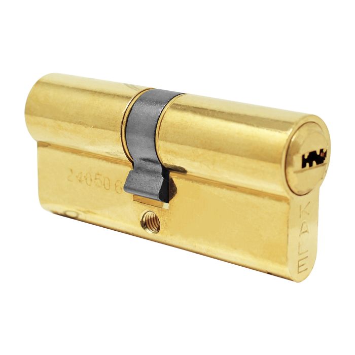 Cilindro de alta seguridad 70 mm latón brillante 164 SNC Kale Kilit