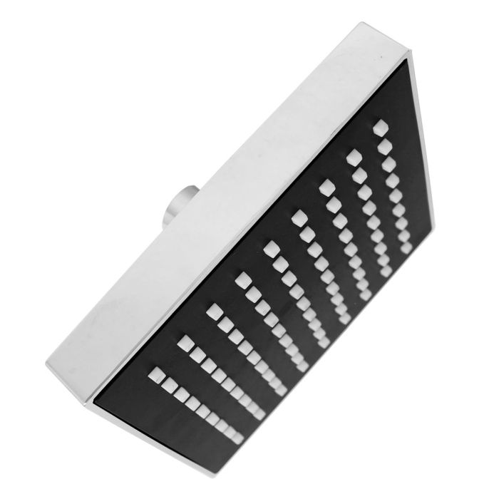 Regadera cuadrada 15 cm cromo / negro IML