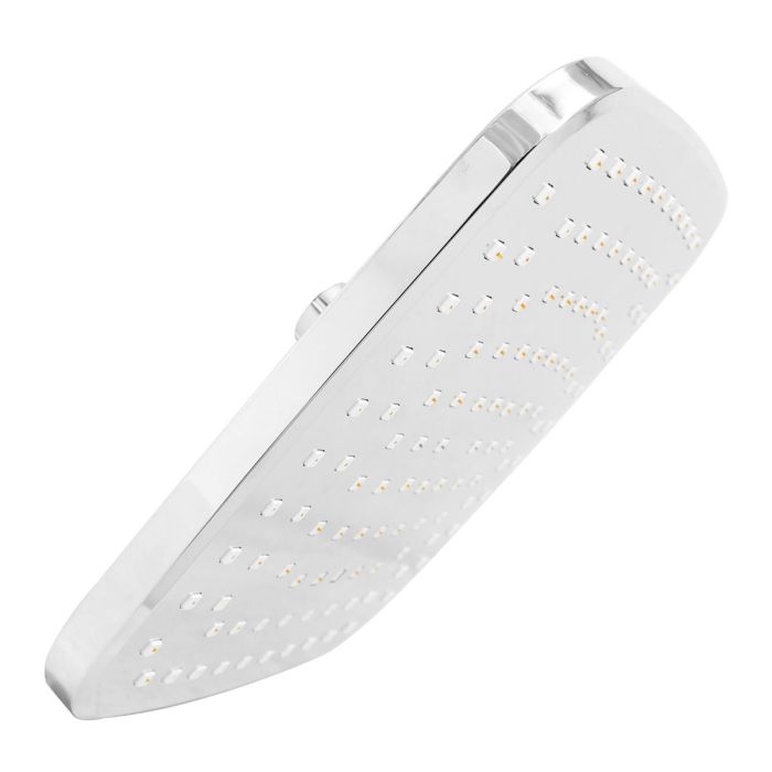 Regadera cuadrada 23 cm cromo / negro 23-CR IML