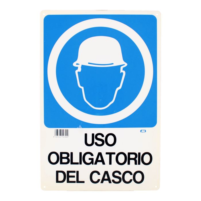 Señalamiento "Uso obligatorio de casco" 30 x 45 cm