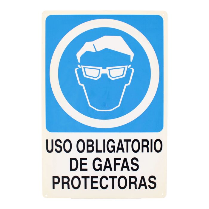 Señalamiento "Uso obligatorio de gafas" 30 x 45 cm 
