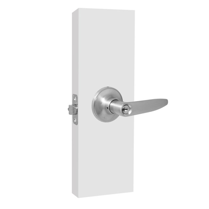 Cerradura de manija para recámara recta Cromo mate PF0062 Top Forge