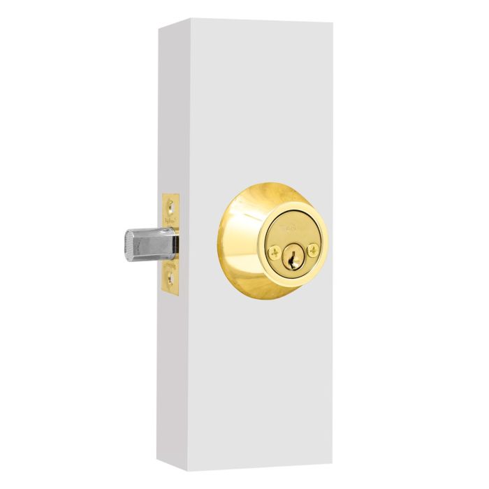 Cerrojo doble cilindro latón brillante PF0077 Top Forge