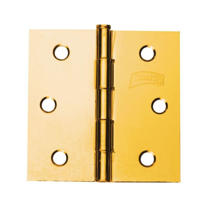 Bisagra rectangular 2-1/16" x 3" latón brillante 130 E Phillips
