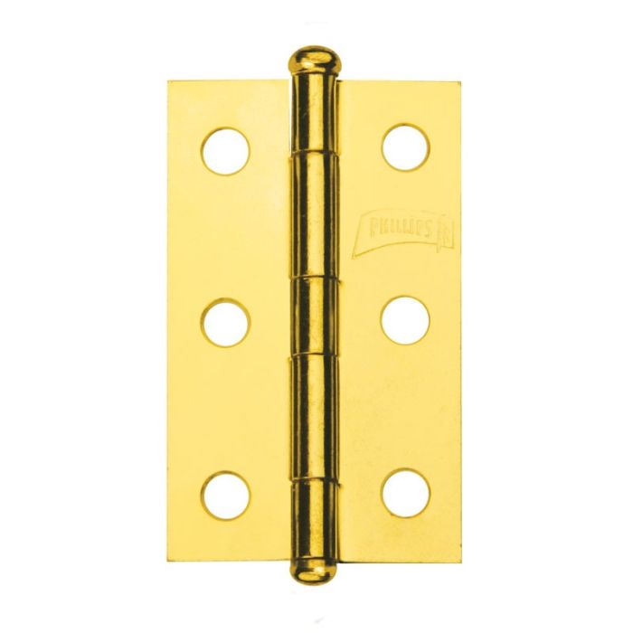 Bisagra rectangular latón brillante 9/16" x 2-1/2" 725 Phillips