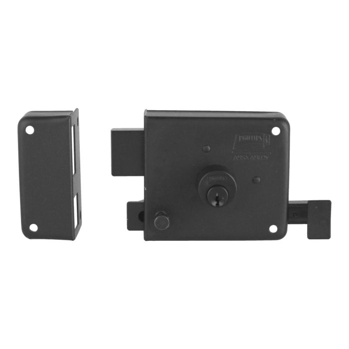 Cerradura de sobreponer Insta Fácil negro mate Izquierda 175IF-I Phillips