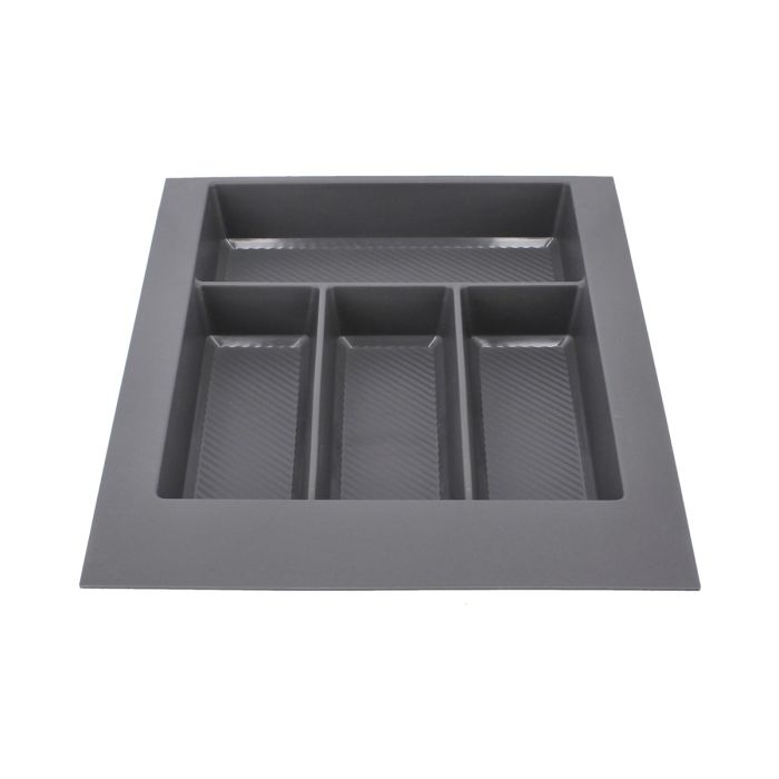 Organizador de cubiertos de 4 compartimentos chico gris Herrasa