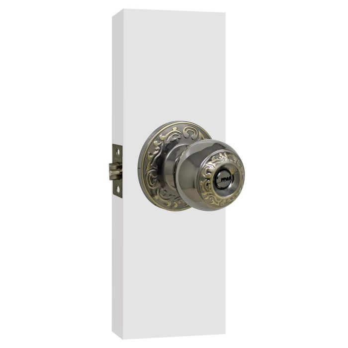 Cerradura para recámara niquel negro Toledo 10010 Ashico