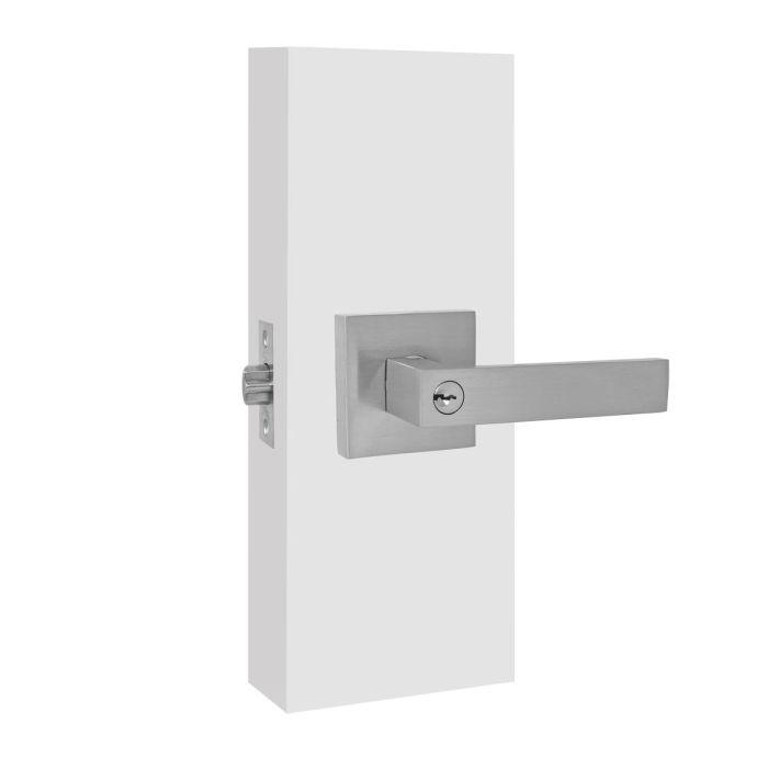 Cerradura para entrada principal níquel satinado Milán Inoxx Italy