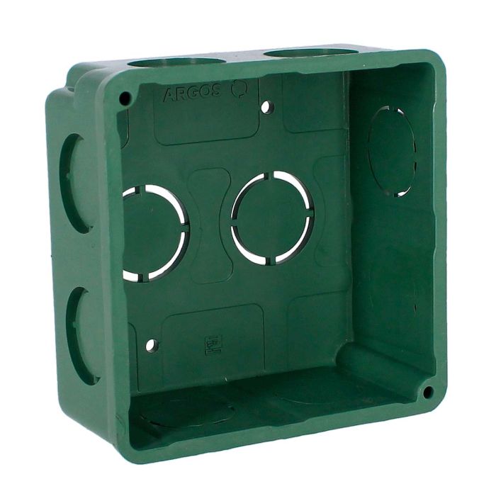Caja de registro sin tapa 4" x 4" verde CAJA019 Argos
