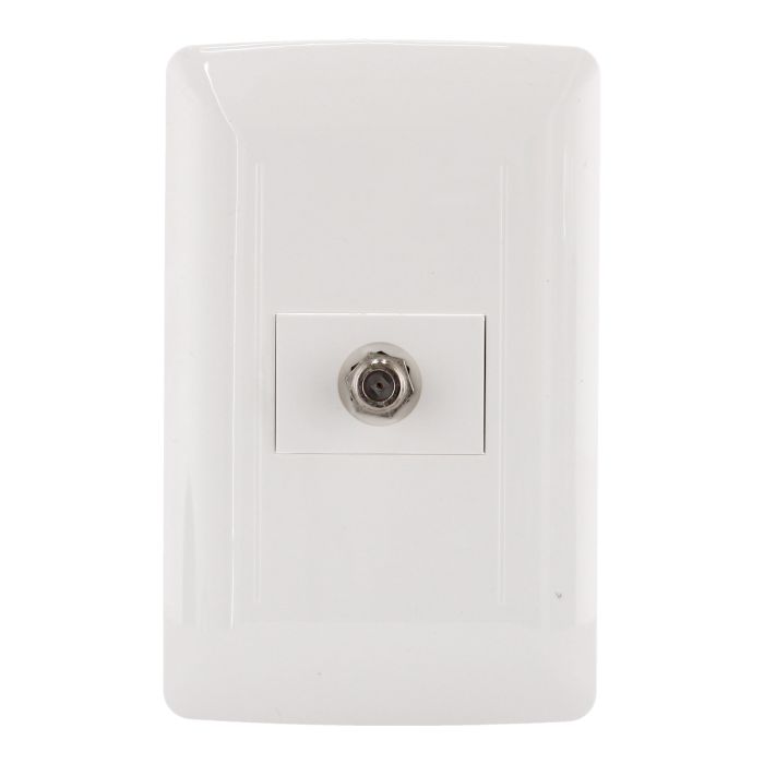 Placa con toma para televisión línea Toscana 4258 Sanelec