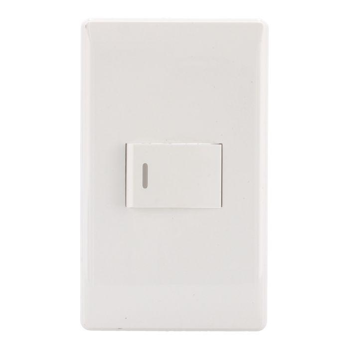 Placa con apagador de escalera línea Italia 4275 Sanelec