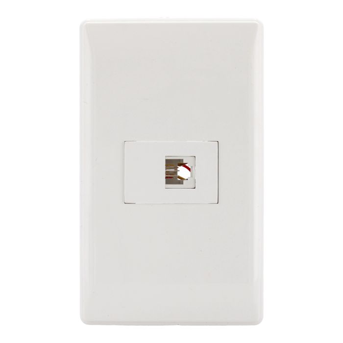 Placa con toma para teléfono línea Italia 4276 Sanelec