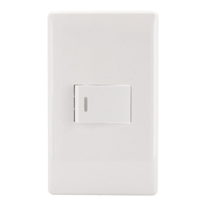 Placa con apagador sencillo línea Italia 4446 Sanelec