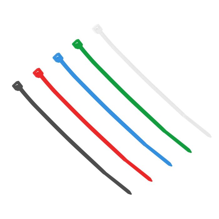 Cinchos de plástico 100 mm x 2.5 mm varios colores 100 piezas 5798 Sanelec