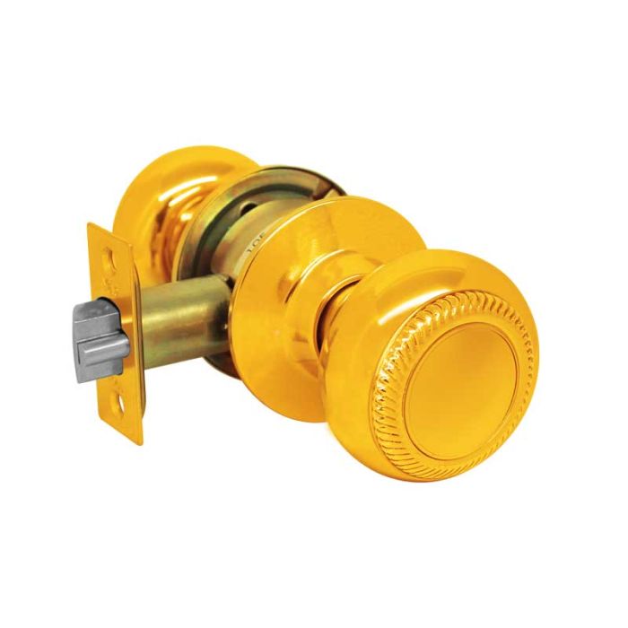 Cerradura para entrada latón brillante Novo Yale