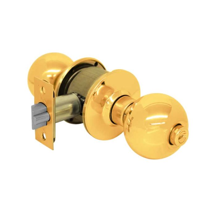 Cerradura para recámara latón brillante Ball Yale