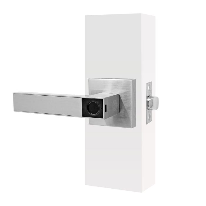 Cerradura de manija biométrica níquel satinado MX89803 Castelli Yale