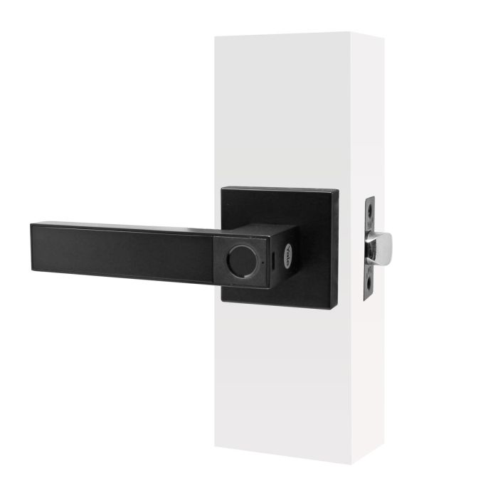 Cerradura de manija biométrica negro mate MX89804 Castelli Yale