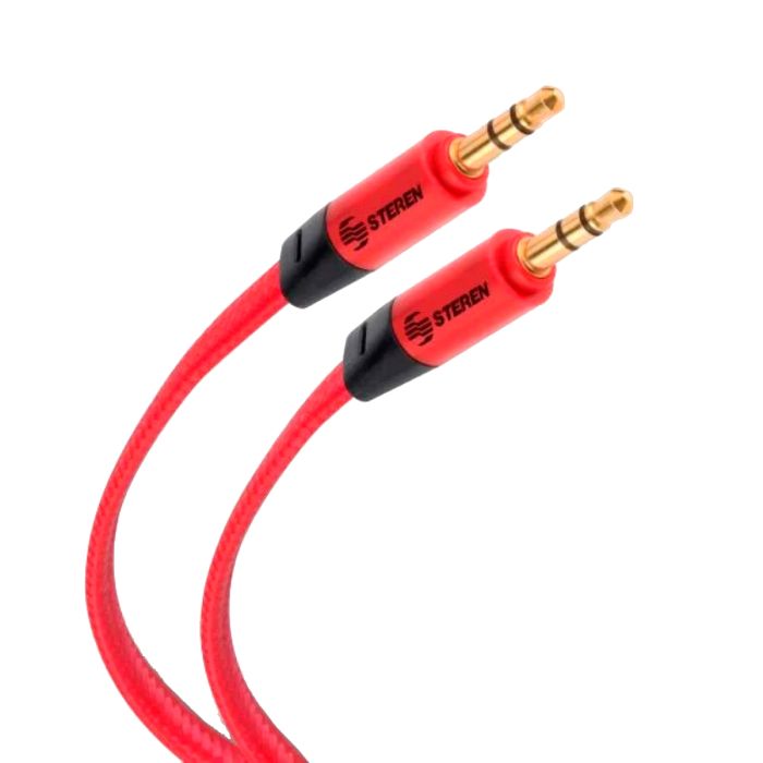 Cable auxiliar plug a plug 3,5 mm de 1,8 m, tipo cordón 255-270PRO Steren