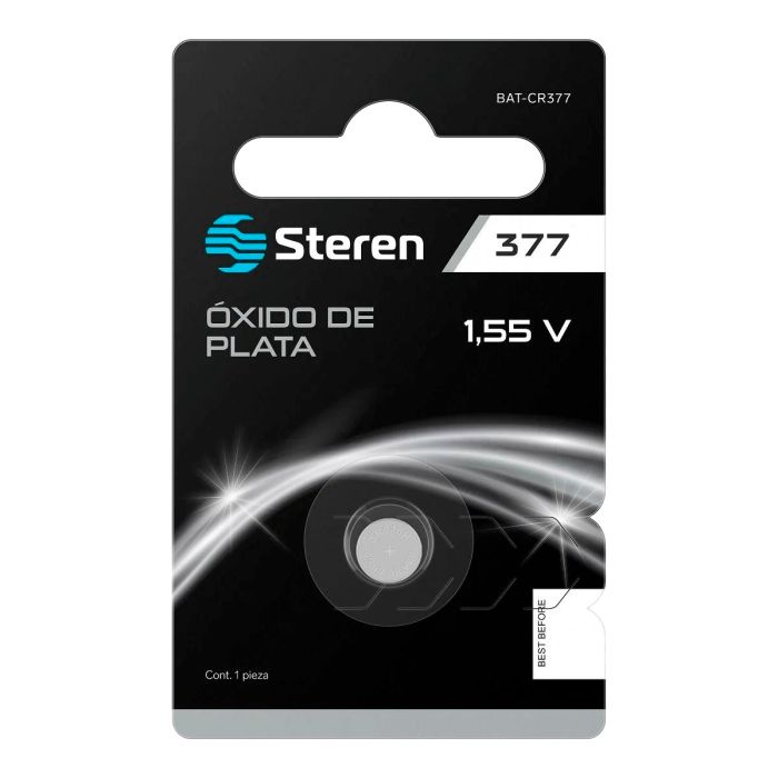 Pila de óxido de plata tipo botón SR66 BAT-CR377 Steren