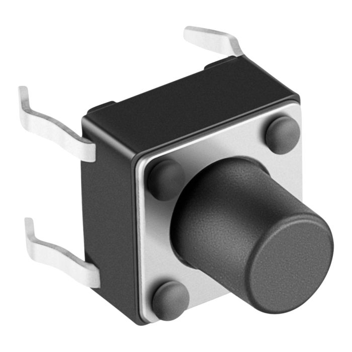 Micro switch de push con 4 terminales y vástago mediano AU-1010 Steren