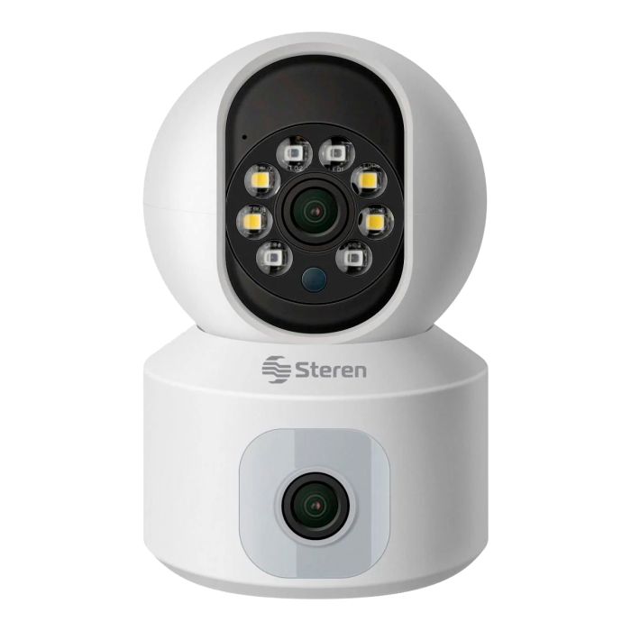 Cámara de seguridad Wi-Fi de doble lente 2 Mpx robotizada con seguidor de movimiento CCTV-222 Steren