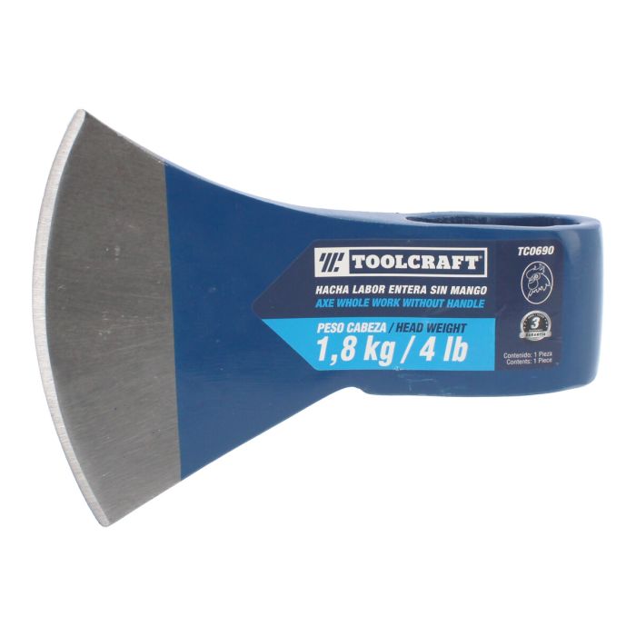 Hacha labor entera 4 lb sin mango TC0690 Toolcraft