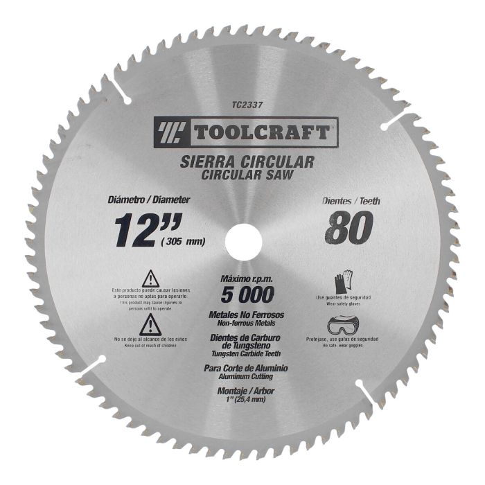 Disco sierra para corte de metal 12" x 80 D TC2337 Toolcraft