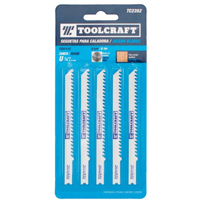 Seguetas para caladora TCU111C 5 piezas TC2352 Toolcraft 