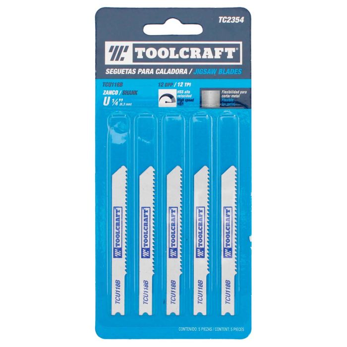 Seguetas para caladora TCU118B 5 piezas TC2354 Toolcraft