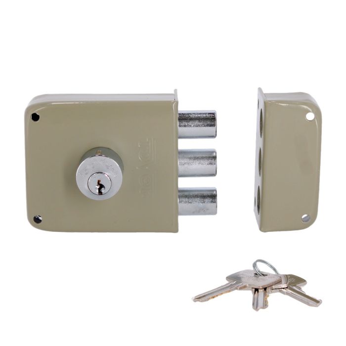 Cerradura de sobreponer alta seguridad con 3 barras L5C Tover