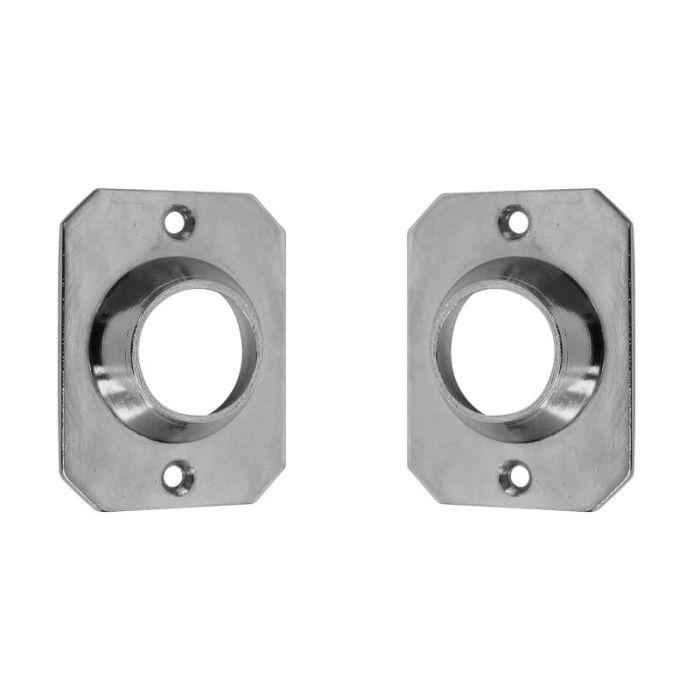 Soportes fijos cuadrados para tubo 1" cromo Lusar